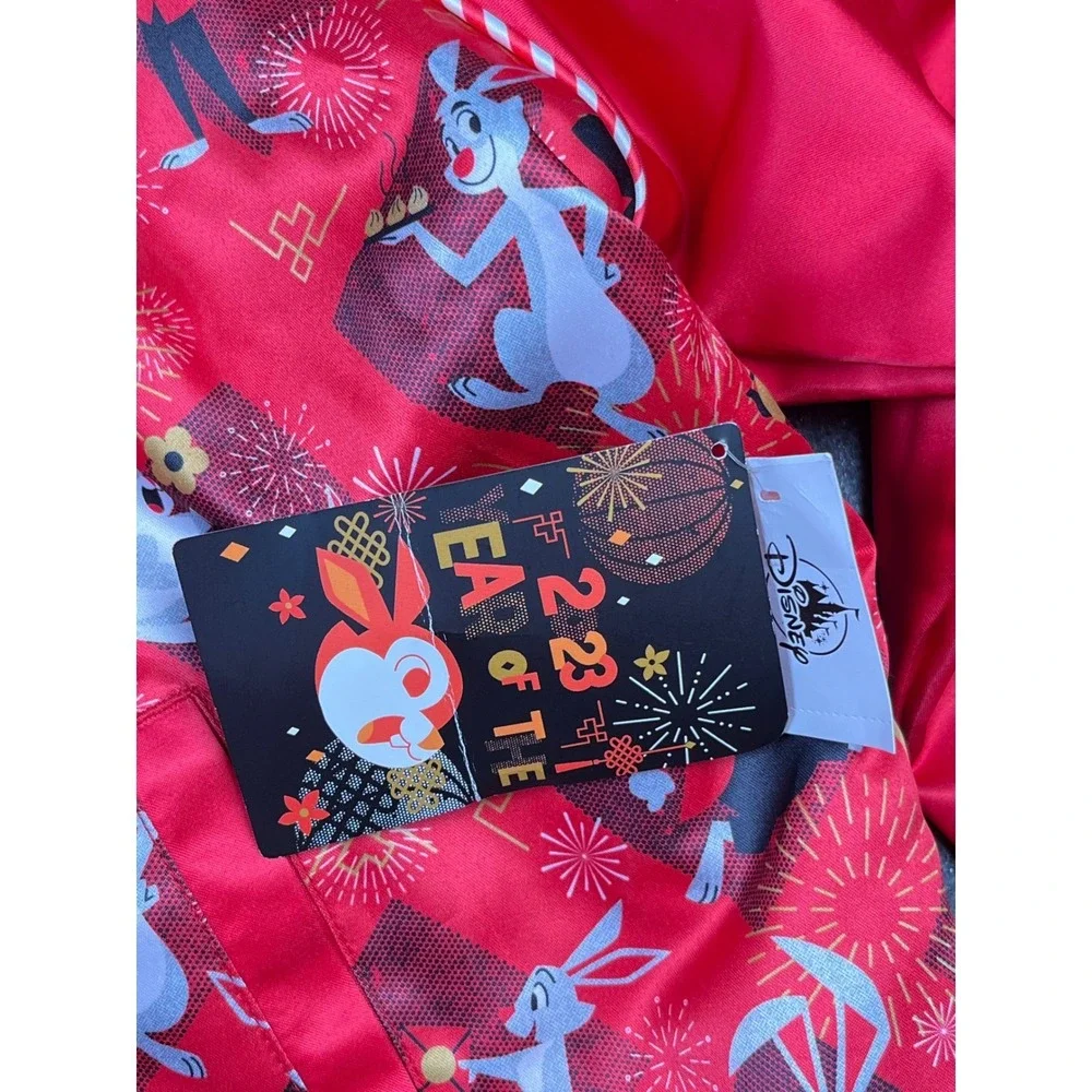 Disney Lunar New‎ Year Year of The Rabbit Bomber Jacket Size XL/EXG Red - Picture 5 of 9